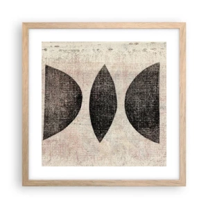 Poster în ramă de stejar deschis - Abstracție etnică - 40x40 cm