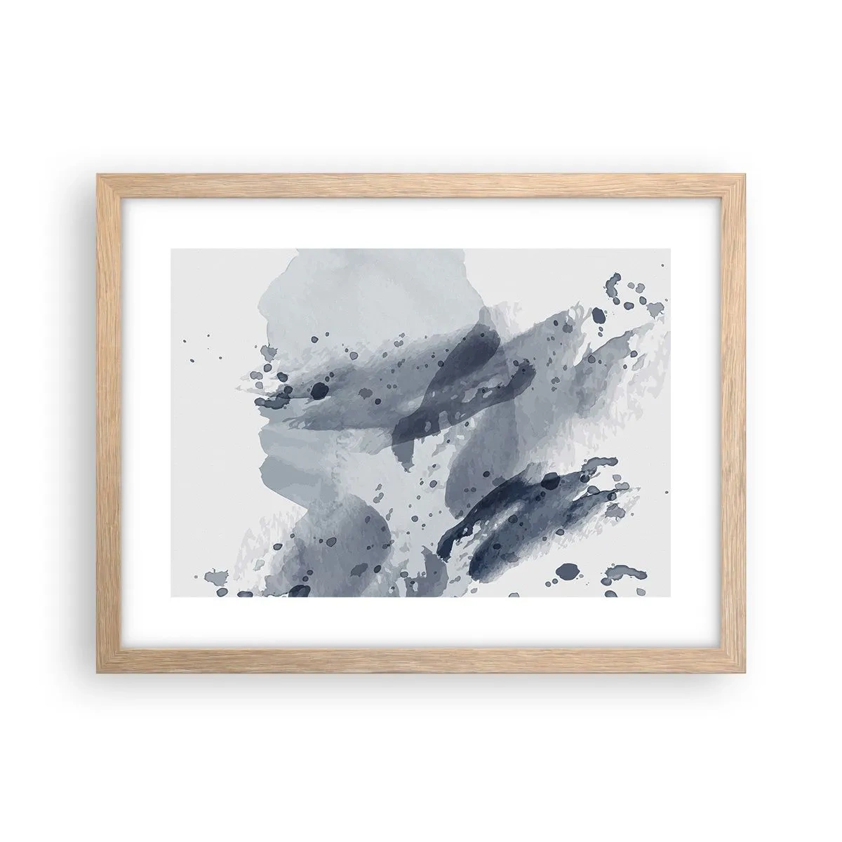 Poster în ramă de stejar deschis - Un studiu al naturii de apă - 40x30 cm