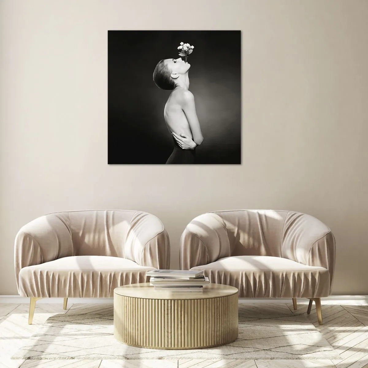 Tablou pe sticlă - Eleganță excentrică - 40x40 cm