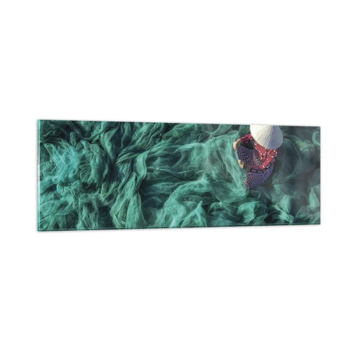 Tablou pe sticlă - Într-o mare de rețea - 90x30 cm