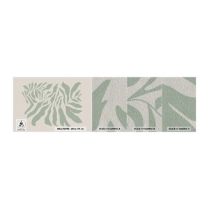Mostră tapet Premium Sand - Ramura de smarald - Boho, Plantă, Botanic - 100x30 cm