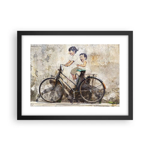 Poster în ramă neagră - Adevărat sau fals? - 40x30 cm