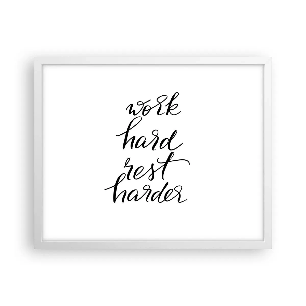 Poster în ramă albă - Echilibrul vieții - 50x40 cm