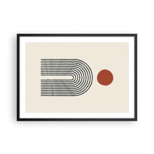 Poster în ramă neagră - Magnetismul formelor și al culorilor - 70x50 cm