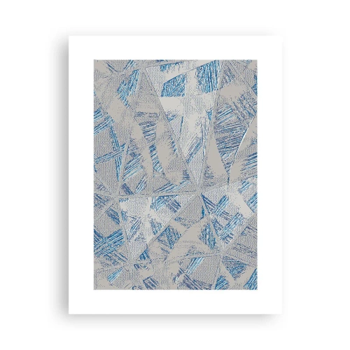 Poster - Într-un labirint de gri-albastru - 30x40 cm