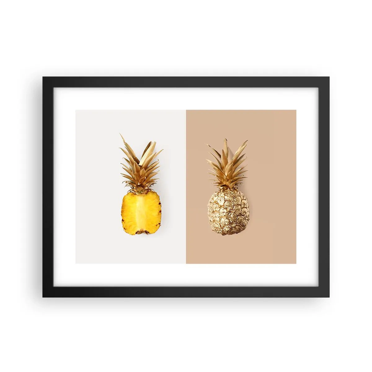 Poster în ramă neagră - Ananas de împărțit - 40x30 cm