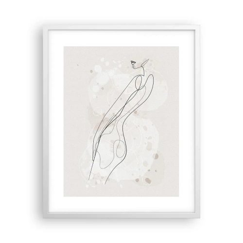 Poster în ramă albă - Să rătăcești cu privirea - 40x50 cm