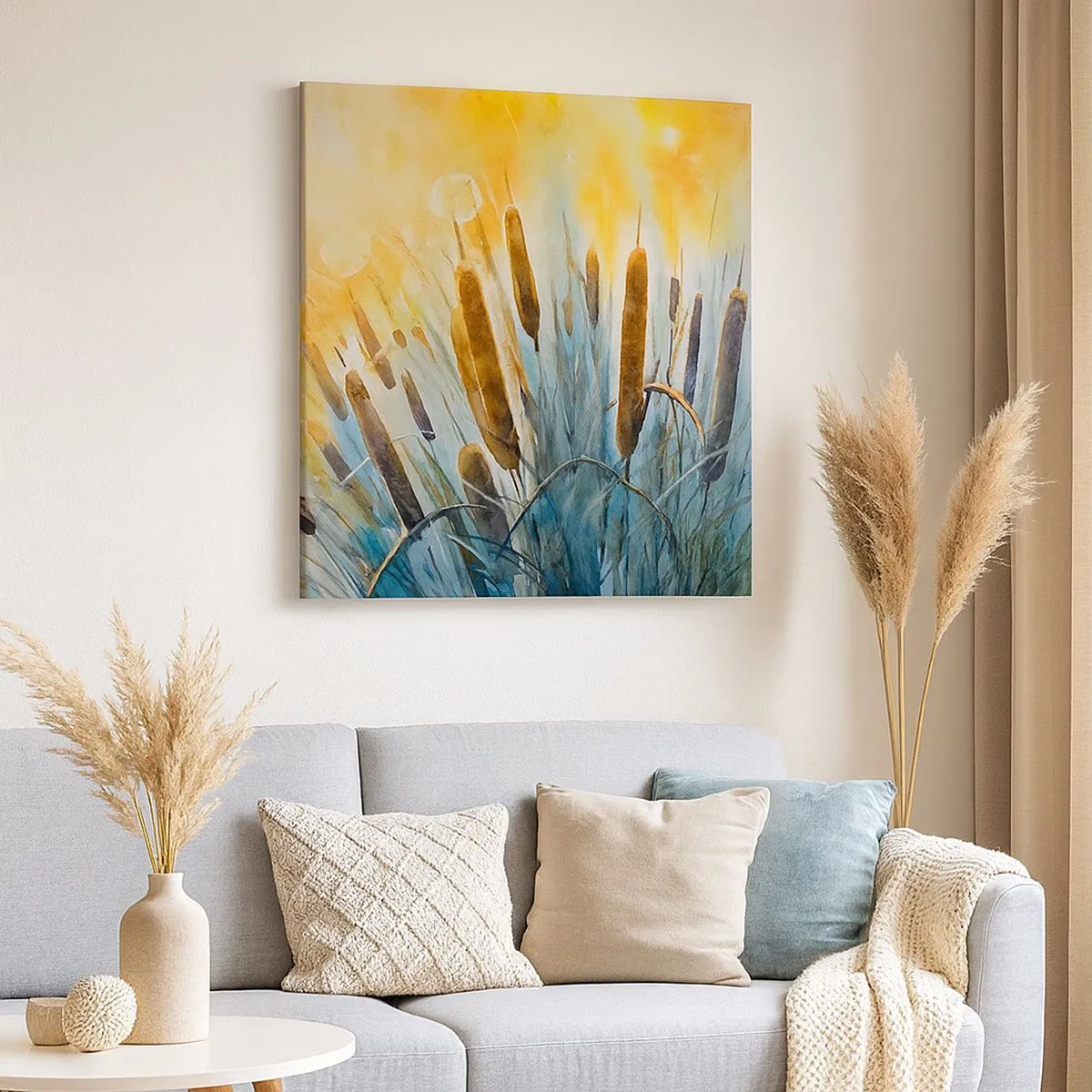 Tablou pe pânză - Răcoarea apei, căldura soarelui - 30x30 cm