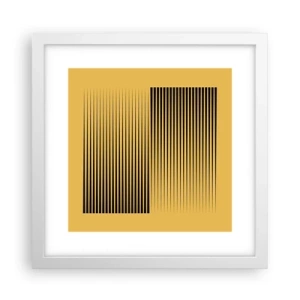 Poster în ramă albă - Pătratul contrariilor - 30x30 cm