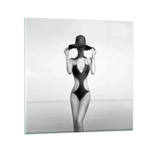 Tablou pe sticlă - Numele meu este: Eleganța - 70x70 cm