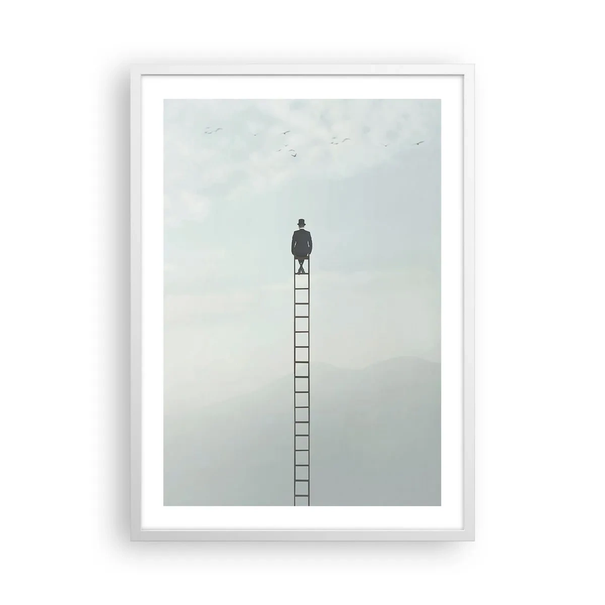 Poster în ramă albă - Fii deasupra - 50x70 cm