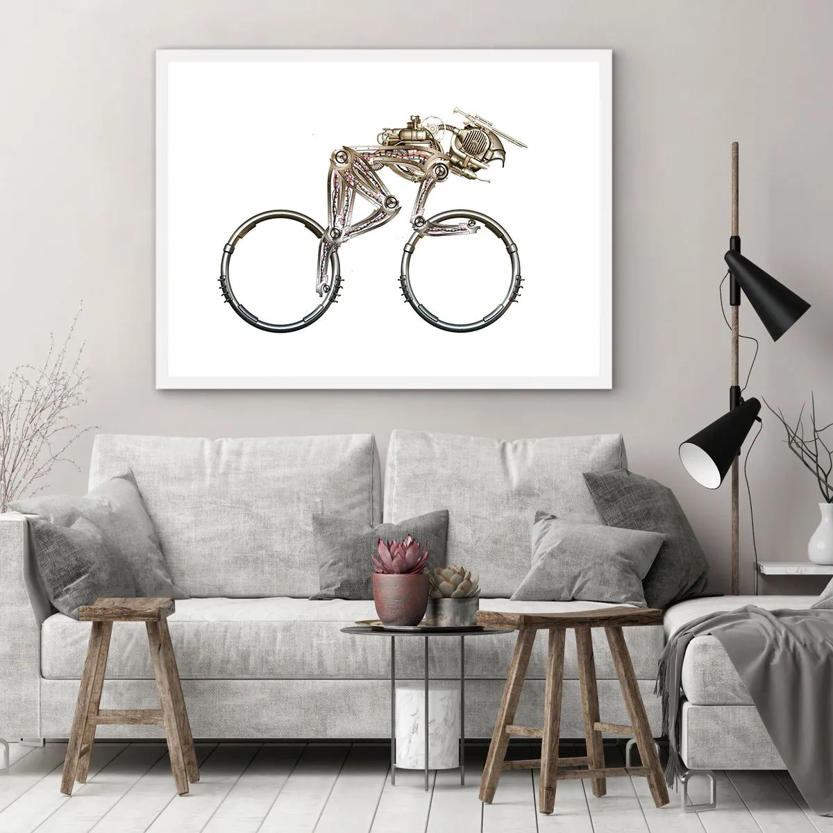 Poster în ramă albă - O mașină grozavă - 70x50 cm