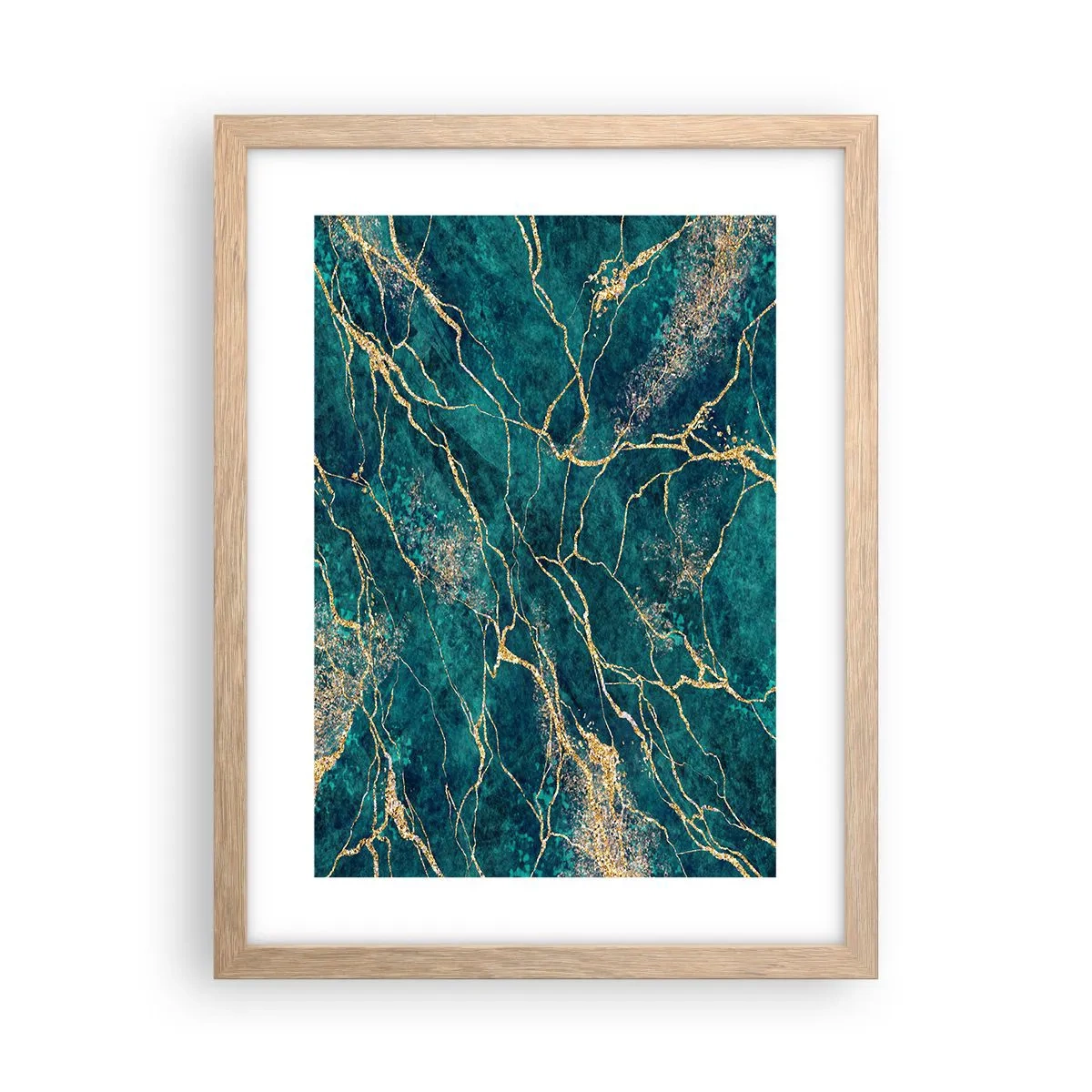 Poster în ramă de stejar deschis - Filon de aur - 30x40 cm