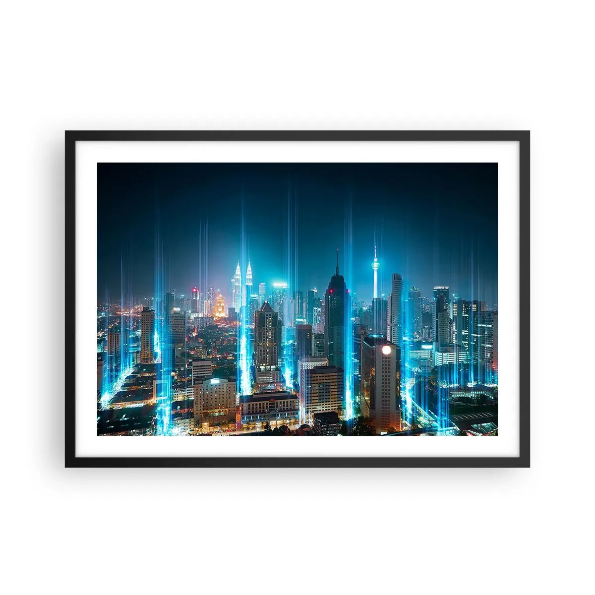 Poster în ramă neagră - Prin Berlin spre cer - 70x50 cm