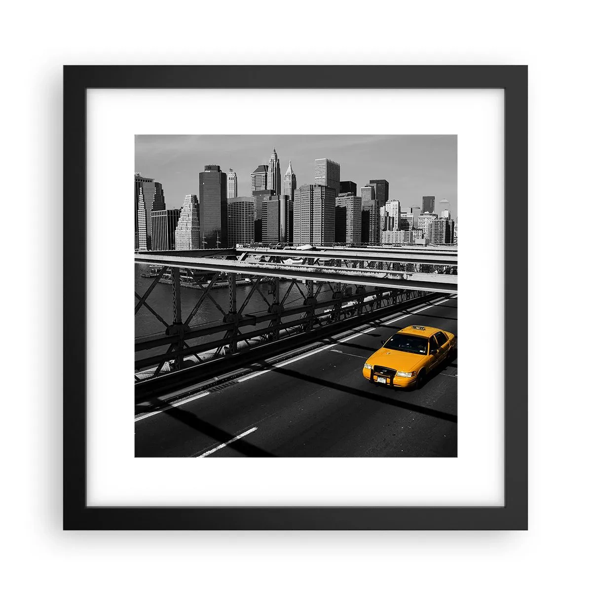 Poster în ramă neagră - Culorile marelui oraș - 30x30 cm