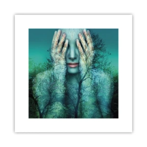 Poster - Scufundată în albastru - 30x30 cm