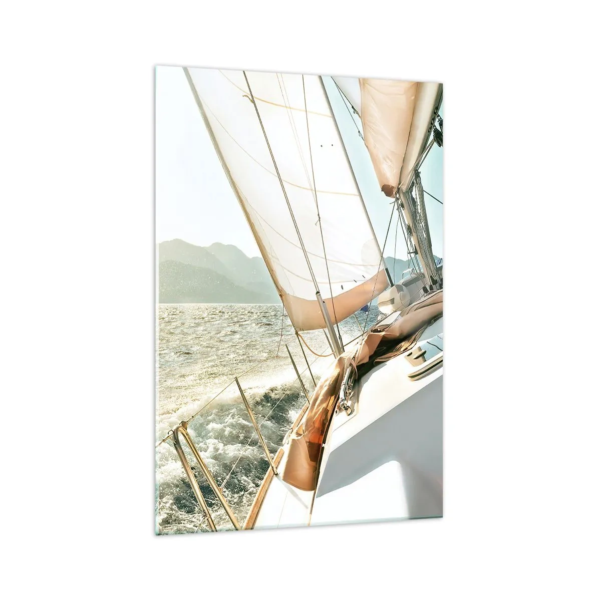 Tablou pe sticlă - Pânzele umflate de vânt - 70x100 cm