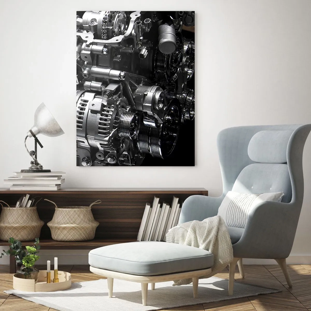 Tablou pe sticlă - De oțel, frumos, puternic - 50x70 cm