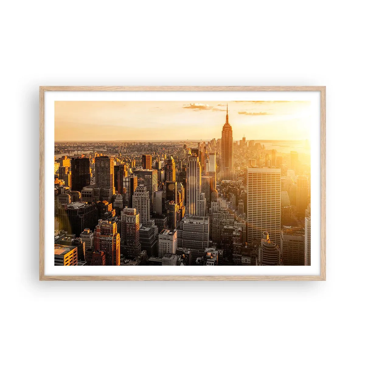 Poster în ramă de stejar deschis - Crescând la soare - 91x61 cm