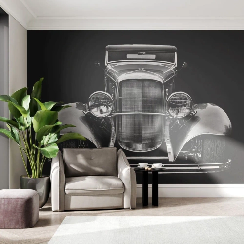 Tapet Autoadeziv Deluxe Sticker - Un adevărat gentleman - Retro, Mașină, Clasic - 250x175 cm
