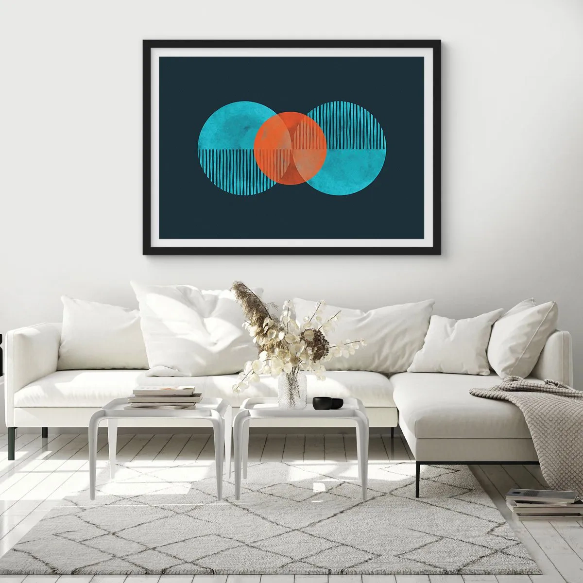 Poster în ramă neagră - Compoziție simetrică - 70x50 cm