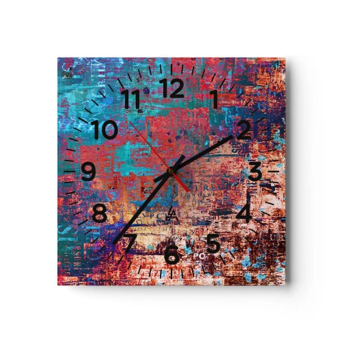Ceas de perete - Ceas pe sticlă - Memorie și uitare - 30x30 cm