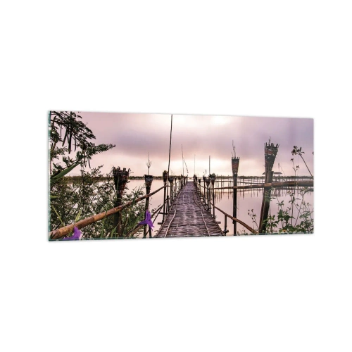 Tablou pe sticlă - Pacea și liniștea Asiei - 120x50 cm