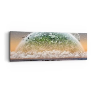 Tablou pe pânză - Și lumea a ieșit din apă - 90x30 cm