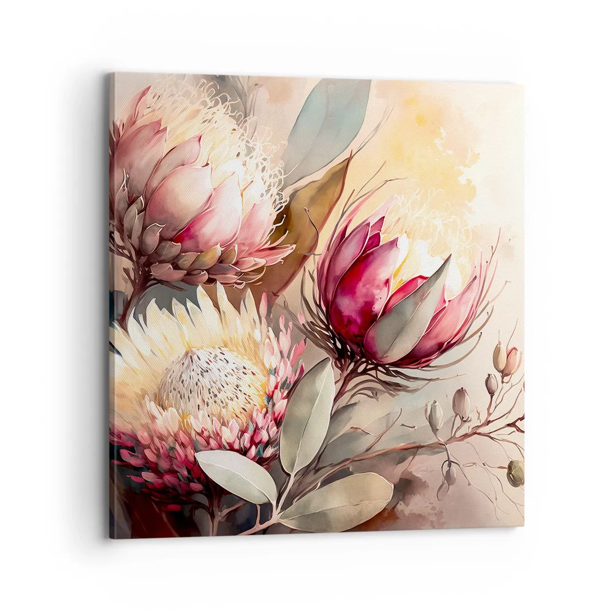 Tablou pe pânză - Profil și en face - 70x70 cm