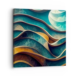 Tablou pe pânză - Meandre de albastru - 30x30 cm