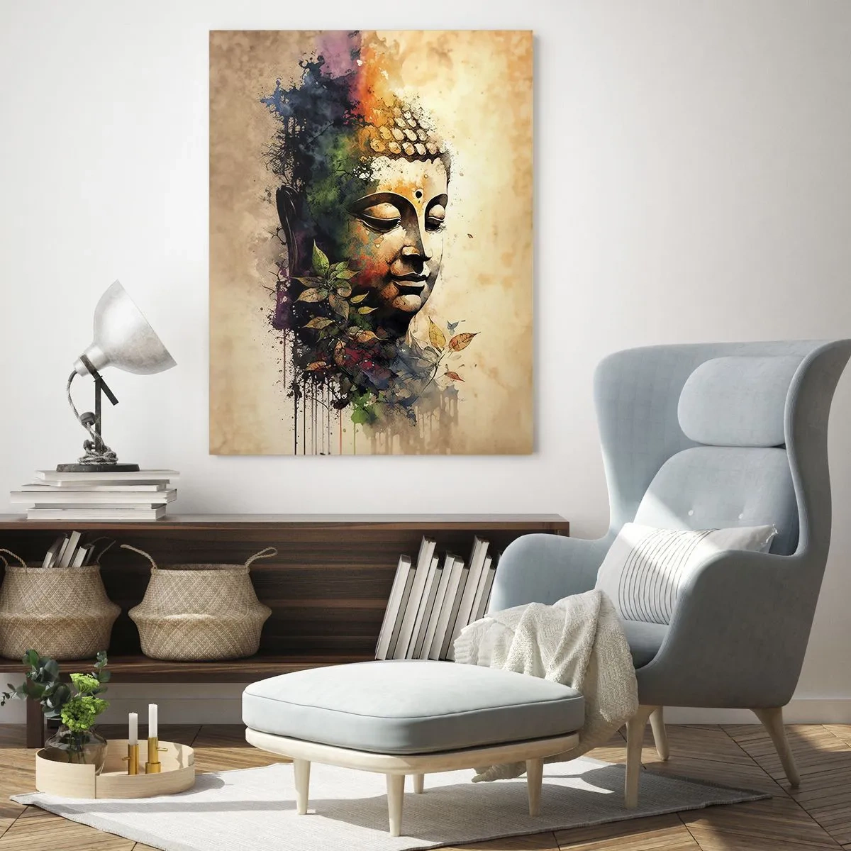 Tablou pe sticlă - Namaste! - 50x70 cm