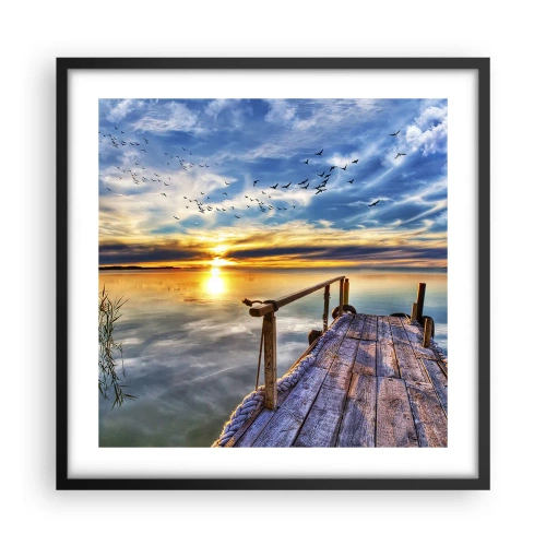 Poster în ramă neagră - Vântul se odihnește - 50x50 cm