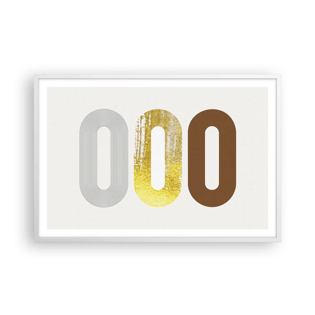 Poster în ramă albă - Ooo! - 91x61 cm