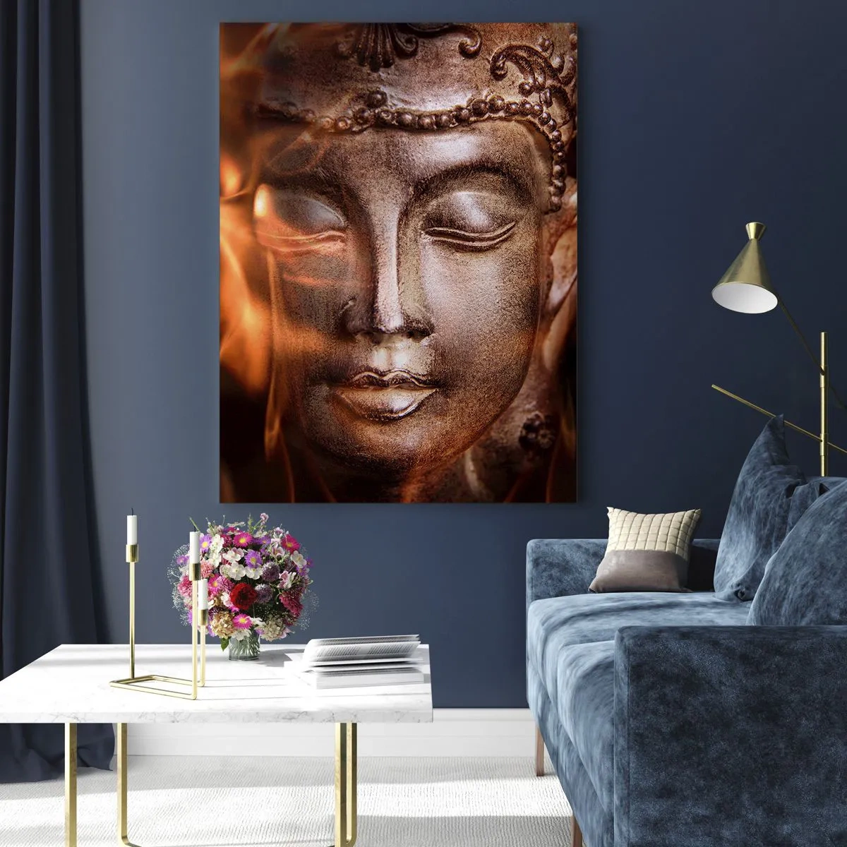 Tablou pe sticlă - Există doar aici și acum - 50x70 cm