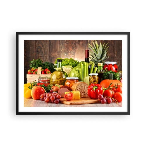Poster în ramă neagră - Afumate, prăjite, marinate - 70x50 cm