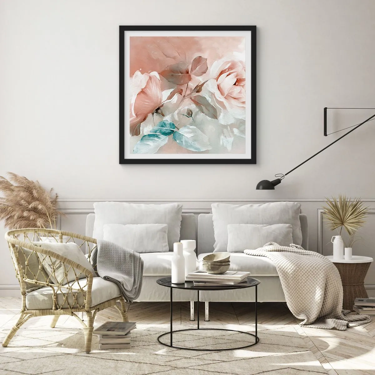 Poster în ramă neagră - Spiritul romantismului - 40x40 cm