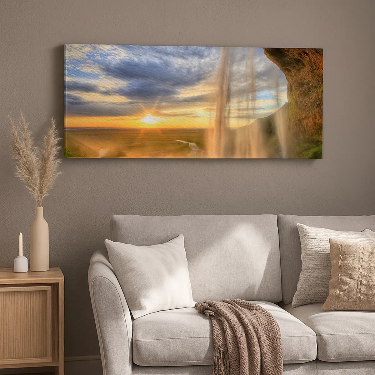 Tablou pe pânză - Lumea din spatele vălului de picături - 30x30 cm