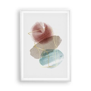 Poster în ramă albă - Mărgele de spațiu - 70x100 cm