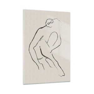 Tablou pe sticlă - Schiță intimă - 50x70 cm