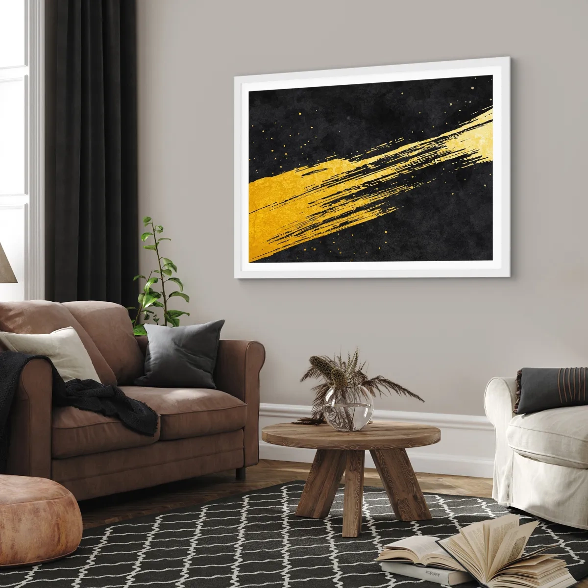 Poster în ramă albă - Salt în hiperspațiu - 91x61 cm