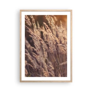 Poster în ramă de stejar deschis - Gata să întâmpine toamna - 50x70 cm