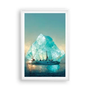 Poster în ramă albă - Diamant arctic - 61x91 cm