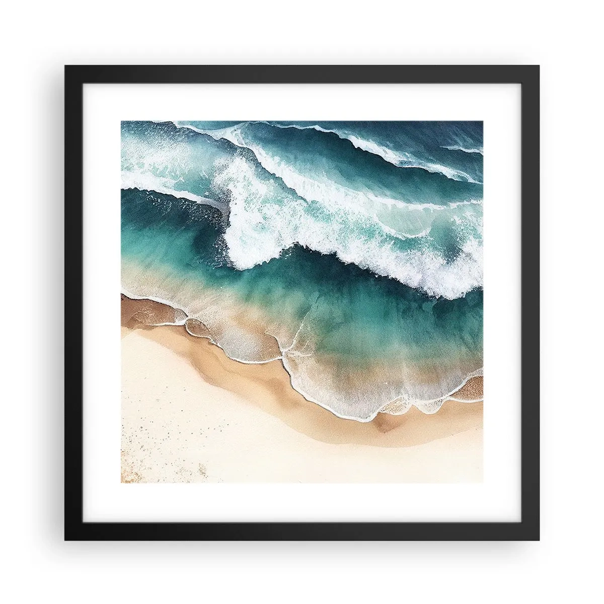 Poster în ramă neagră - Întâlnire eternă - 40x40 cm