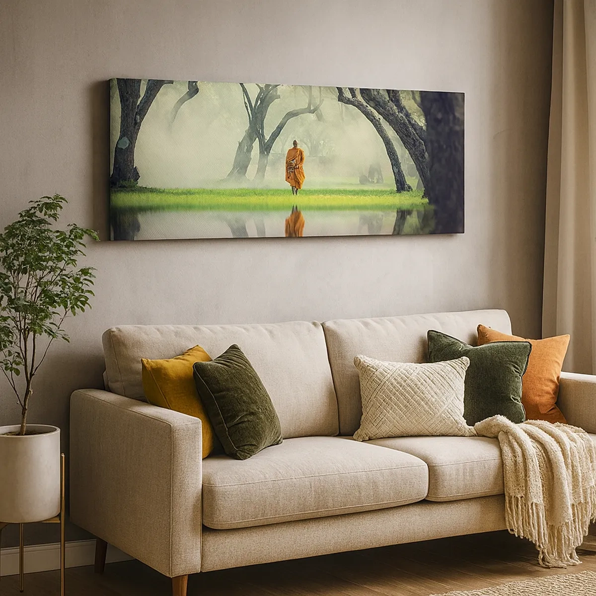 Tablou pe pânză - Pe drumul spre iluminare - 30x30 cm