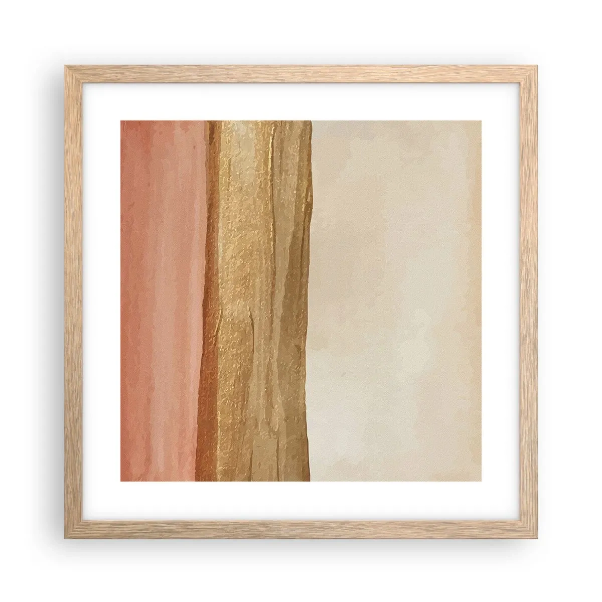 Poster în ramă de stejar deschis - Compoziție verticală - 40x40 cm