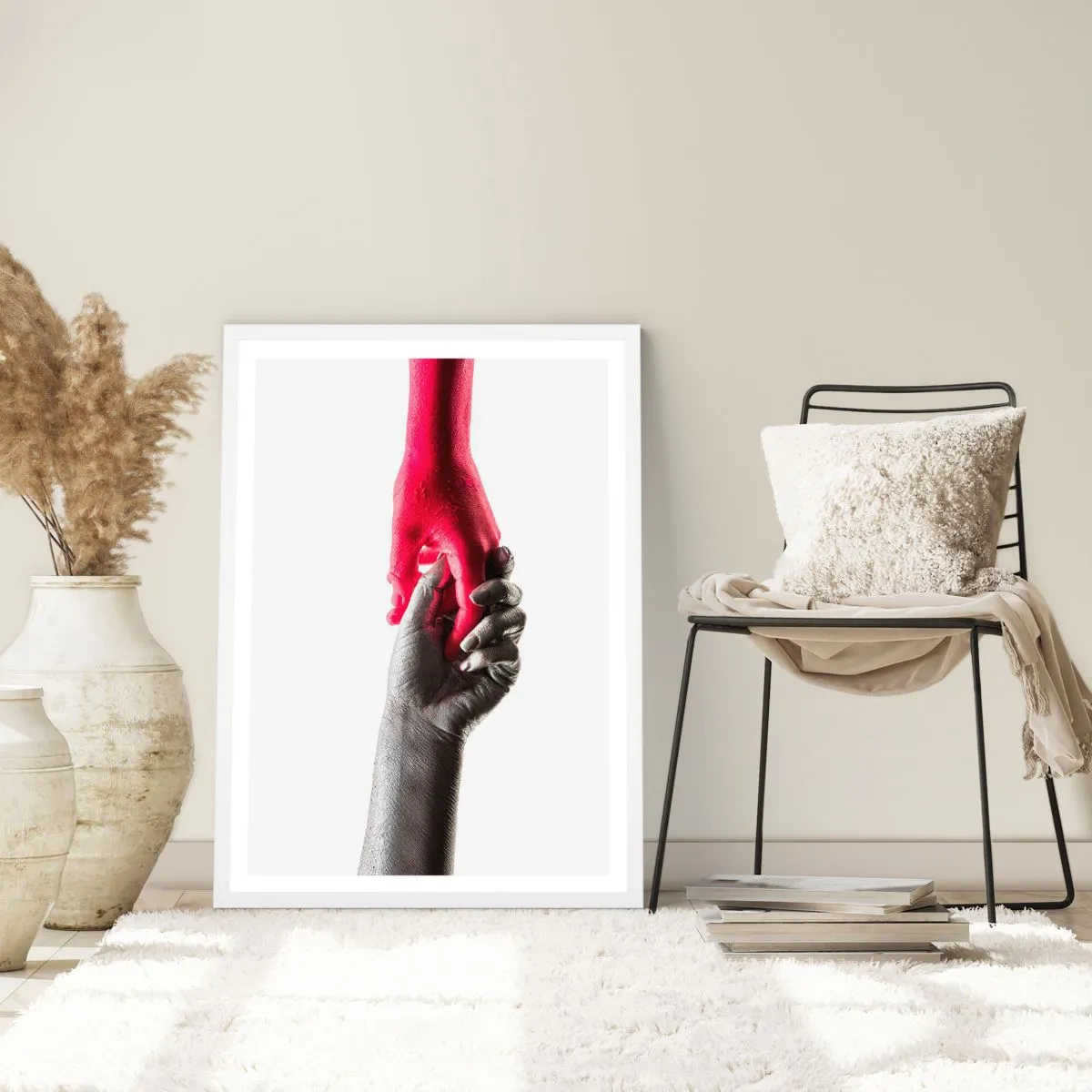 Poster în ramă albă - Împreună, deși diferiți - 30x40 cm