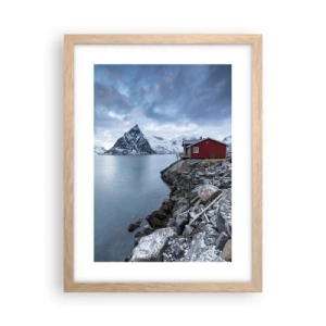 Poster în ramă de stejar deschis - Refugiu scandinav - 30x40 cm