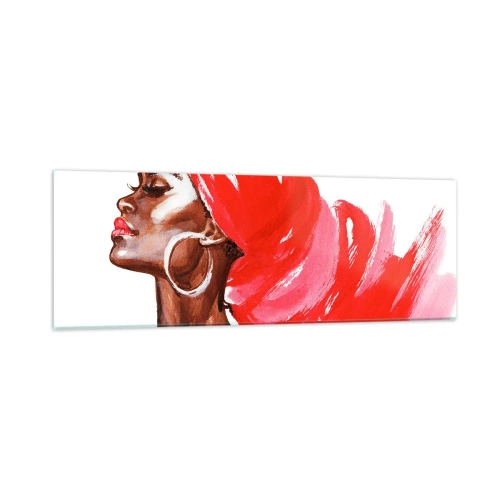 Tablou pe sticlă - Există un vânt care suflă în nările unui om - 90x30 cm