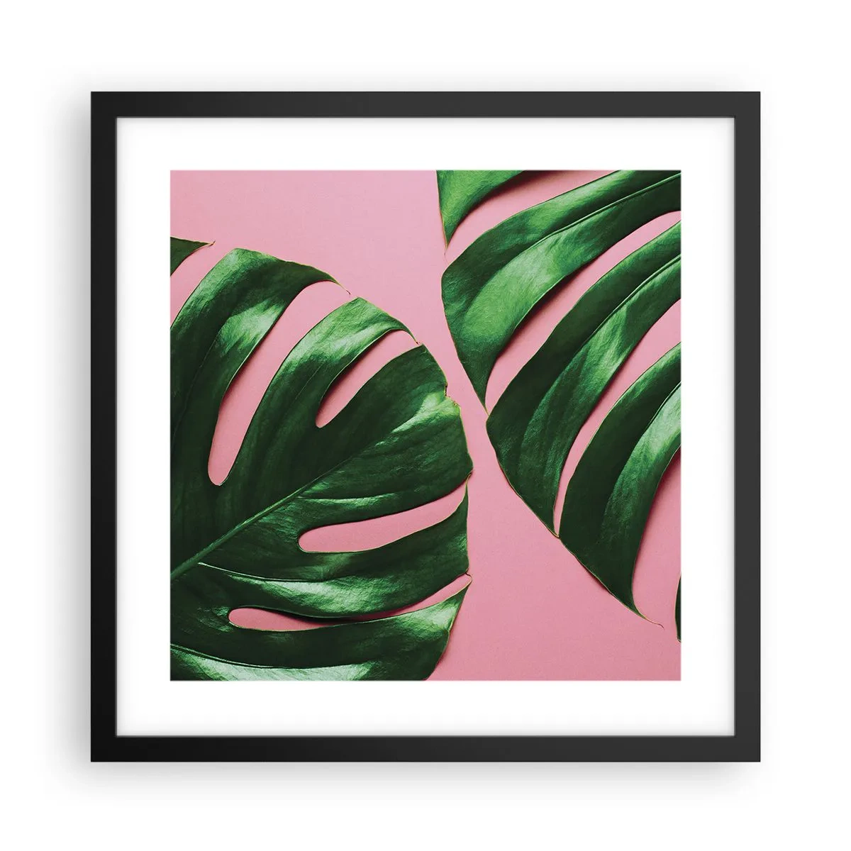 Poster în ramă neagră - Întâlnire verde - 40x40 cm