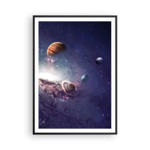 Poster în ramă neagră - Sistemul de dans solar - 70x100 cm